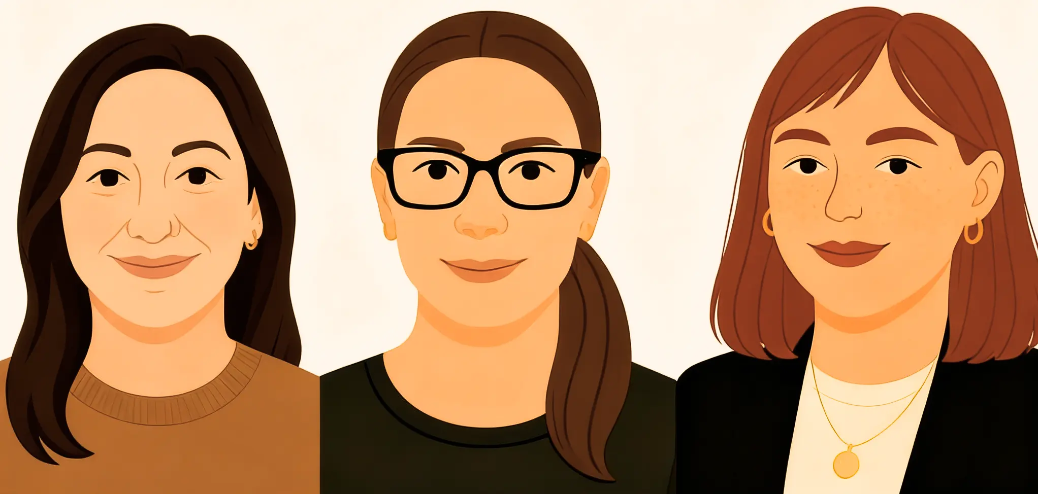 Anja Brylski, Anna-Maj Gerlich und Amelie Jesse